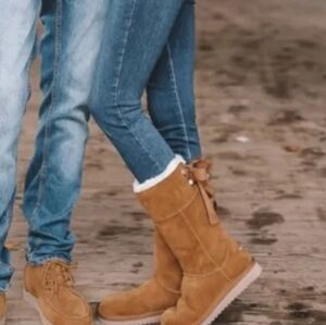 KOOLABURRA BY UGG ANDRAH TALL CHESTNUT BOOTS Size 5 Women's Enrich
